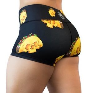 Feed me fight me taco shorts